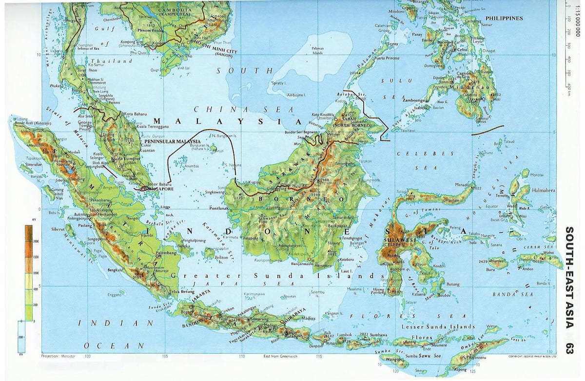 žemėlapis malaizija topografinis
