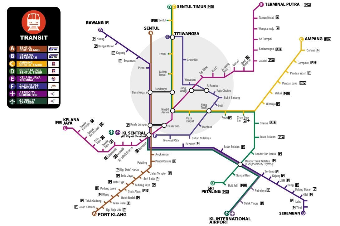 žemėlapis malaizija transportas