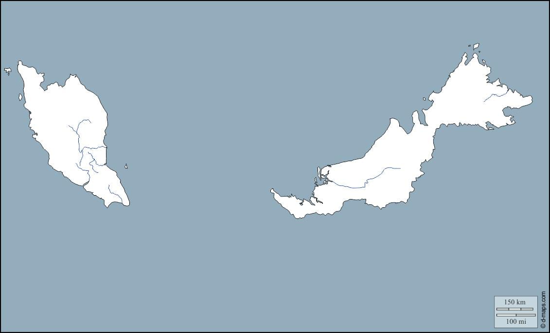 malaizija žemėlapis vektoriaus ai