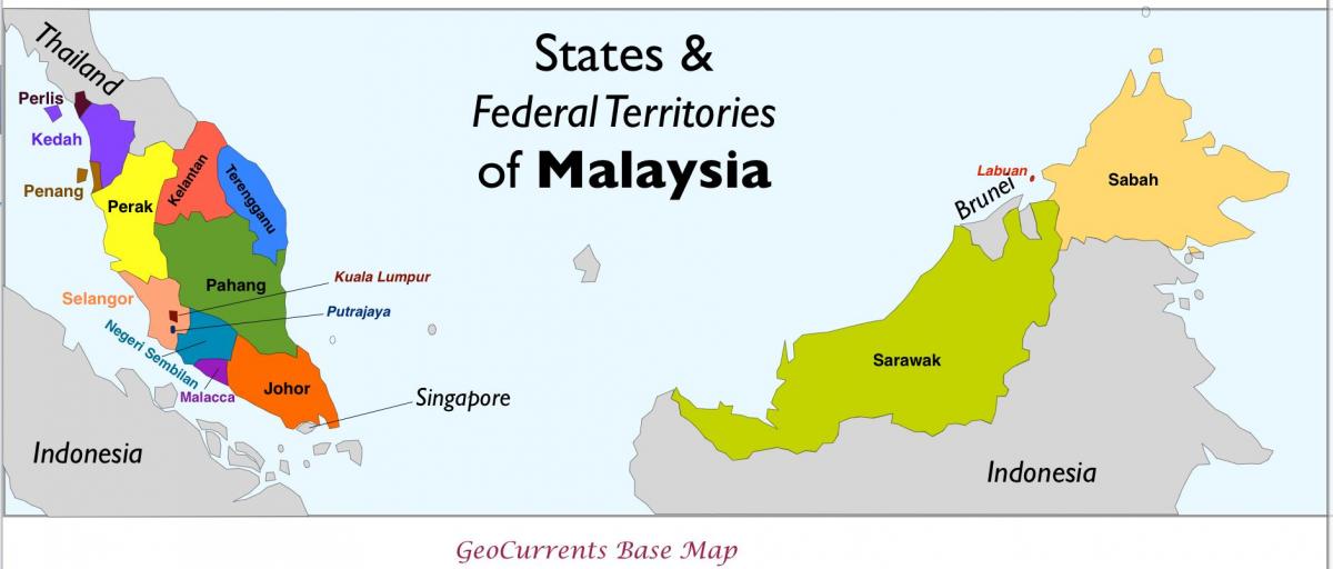 malaizija nemokamai žemėlapyje