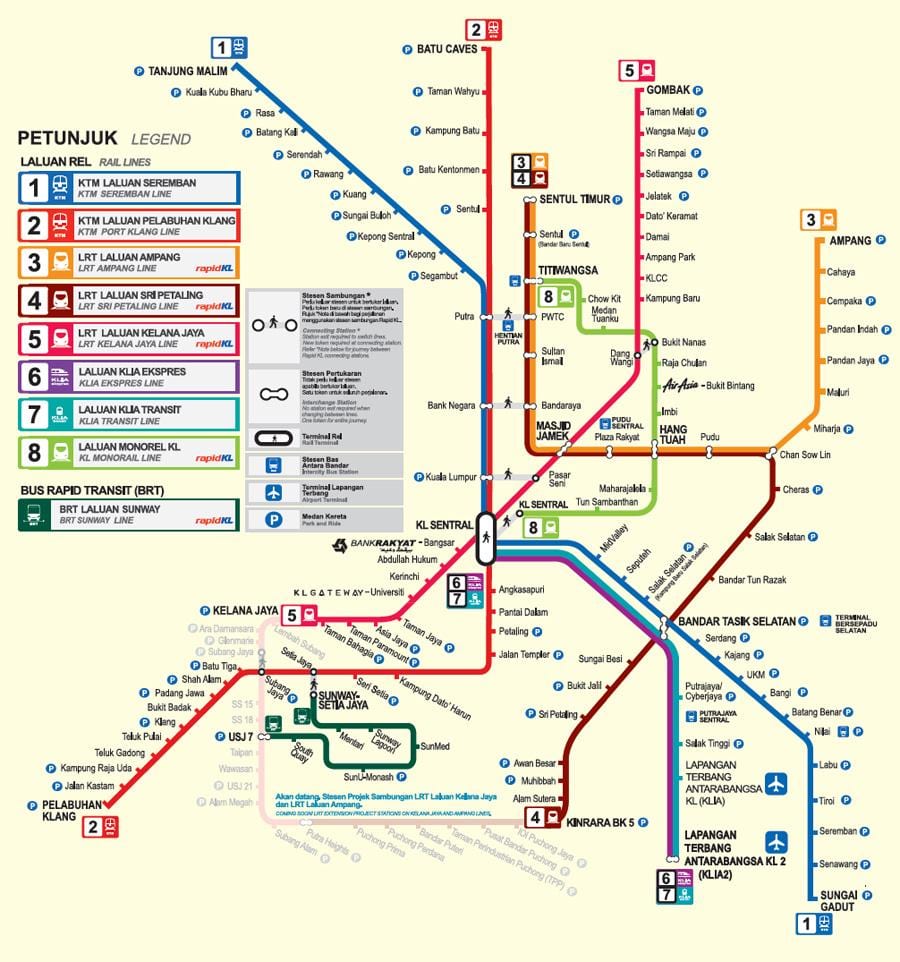 malaizija mrt 2016 m. žemėlapį