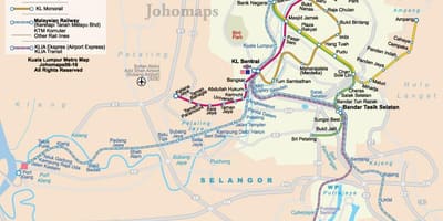 Malaizija metro žemėlapis