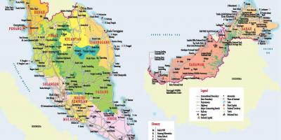Malaizijos turizmo žemėlapis