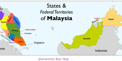Malaizija nemokamai žemėlapyje