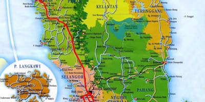 Žemėlapis pietų malaizija
