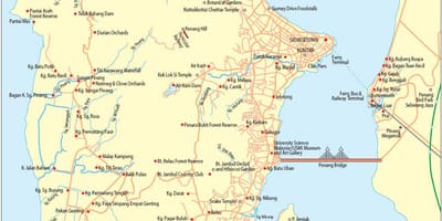 Žemėlapis pulau pinang malaizija