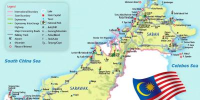Žemėlapis rytų malaizija