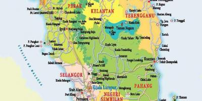 Žemėlapis vakarų malaizija